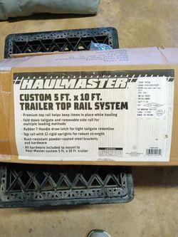 5 Ft x 10 Ft Custom Trailer Top Rail System