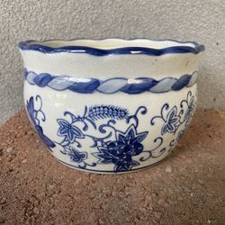 ceramic planter - 6” diameter / 4” tall - repaired 
