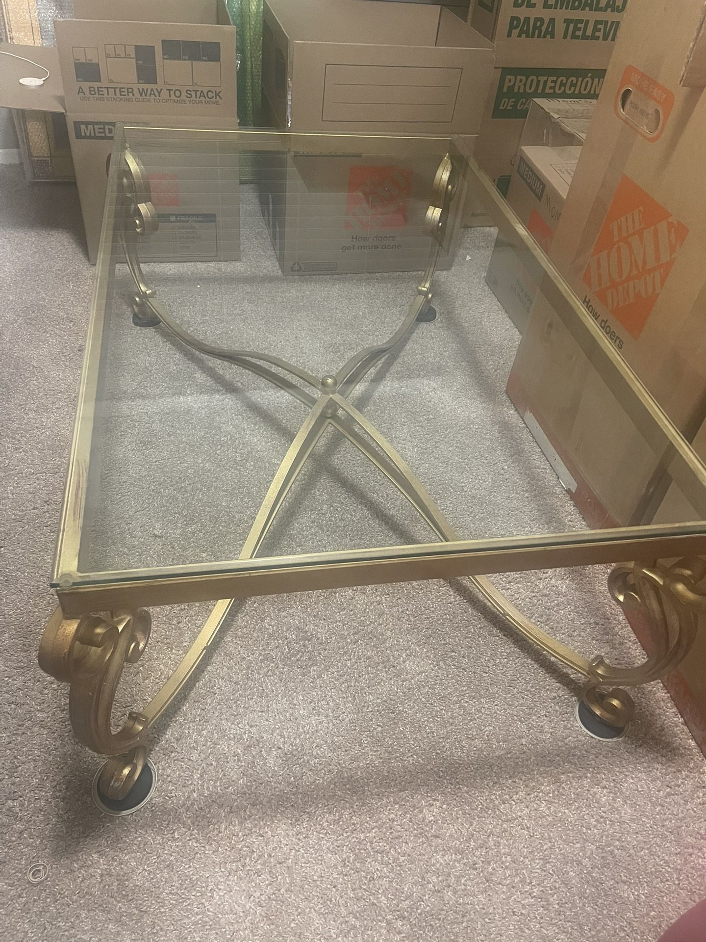 Glass Coffee Table & End Table