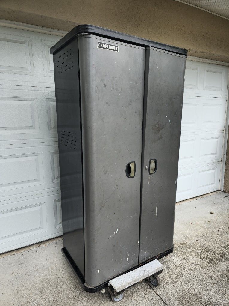 Craftsman Storage Cabinet Heavy Duty 6 Ft Pro Floor Cabinet Professional Metal Shed w Shelves Garage Cabinet Tools