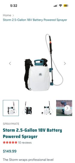 Powered Backpack Sprayer 99bucks 2.5 Gallons