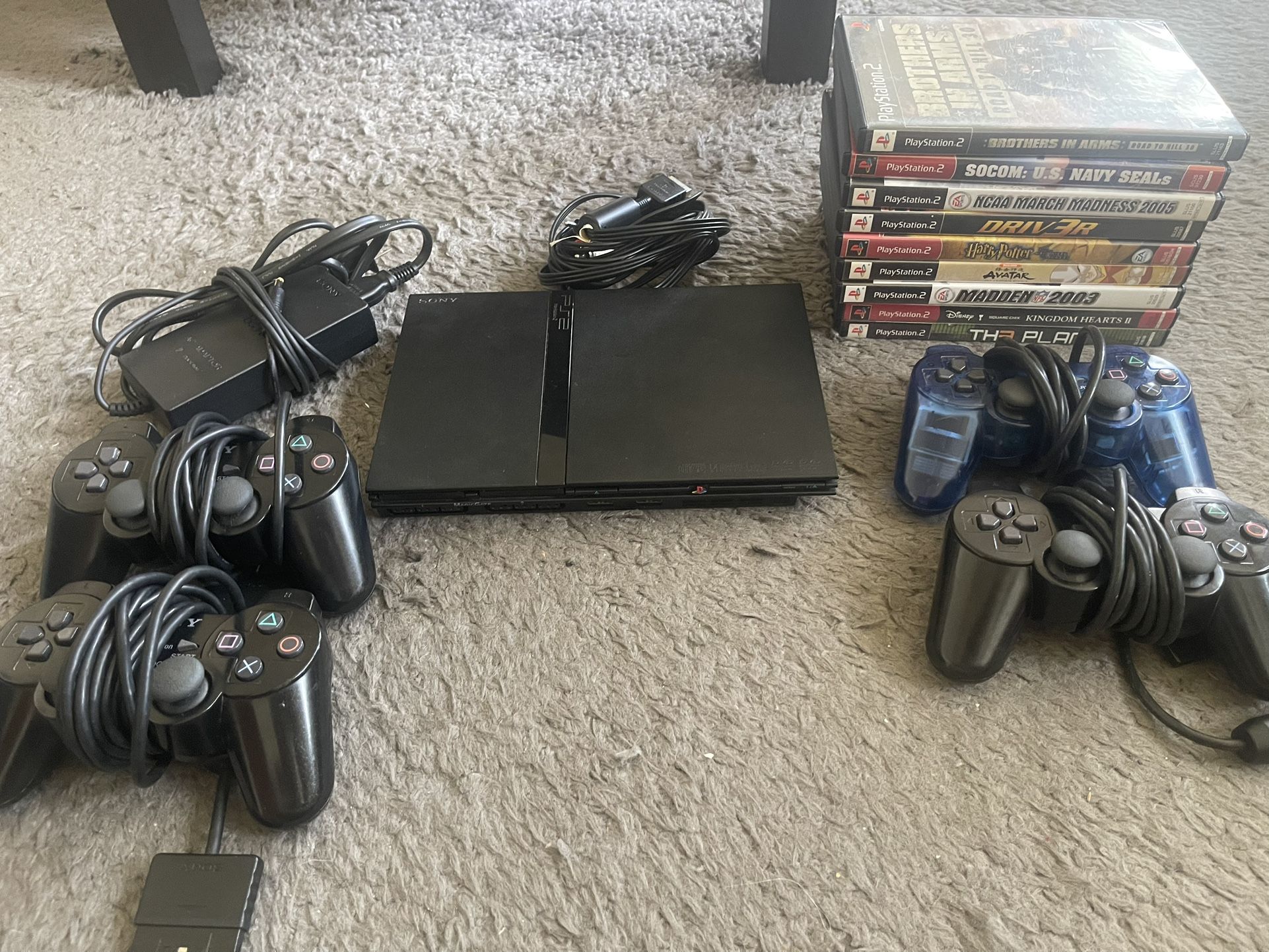 Sony PlayStation 2 Slim Black Console Bundle 