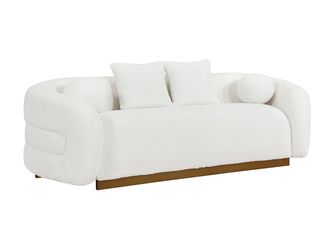 Novella White Boucle Sofa