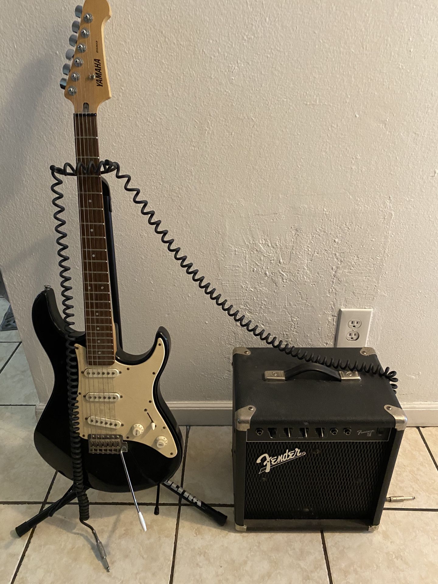 Yamaha Strato caster and Fender Amp