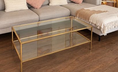 Gold Glass Coffee Table