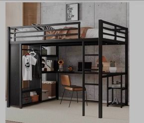 Loft bed size queen  with matress new