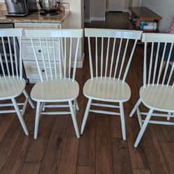 White Dining Chairs -$100 For 4