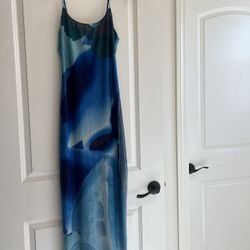 princess polly baby blue dress Tiger Mist Julianna Dress size xsmall blue and white floral maxi dress main image 1