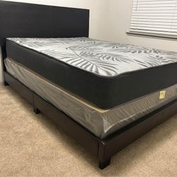 Brand New Queen Size Bed With Mattress + Box Spring | Same Day Delivery 