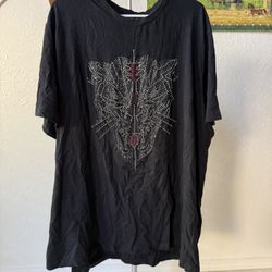 Men’s Black Graphic T-Shirt – 4XL 