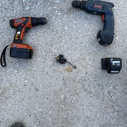 Assorted Drills And Batteries and Propane Ignition Lighter
