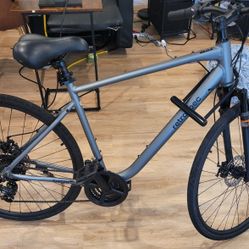 Barron Plus Comfort Hybrid Bike - 21 Speed Gray Large Frame