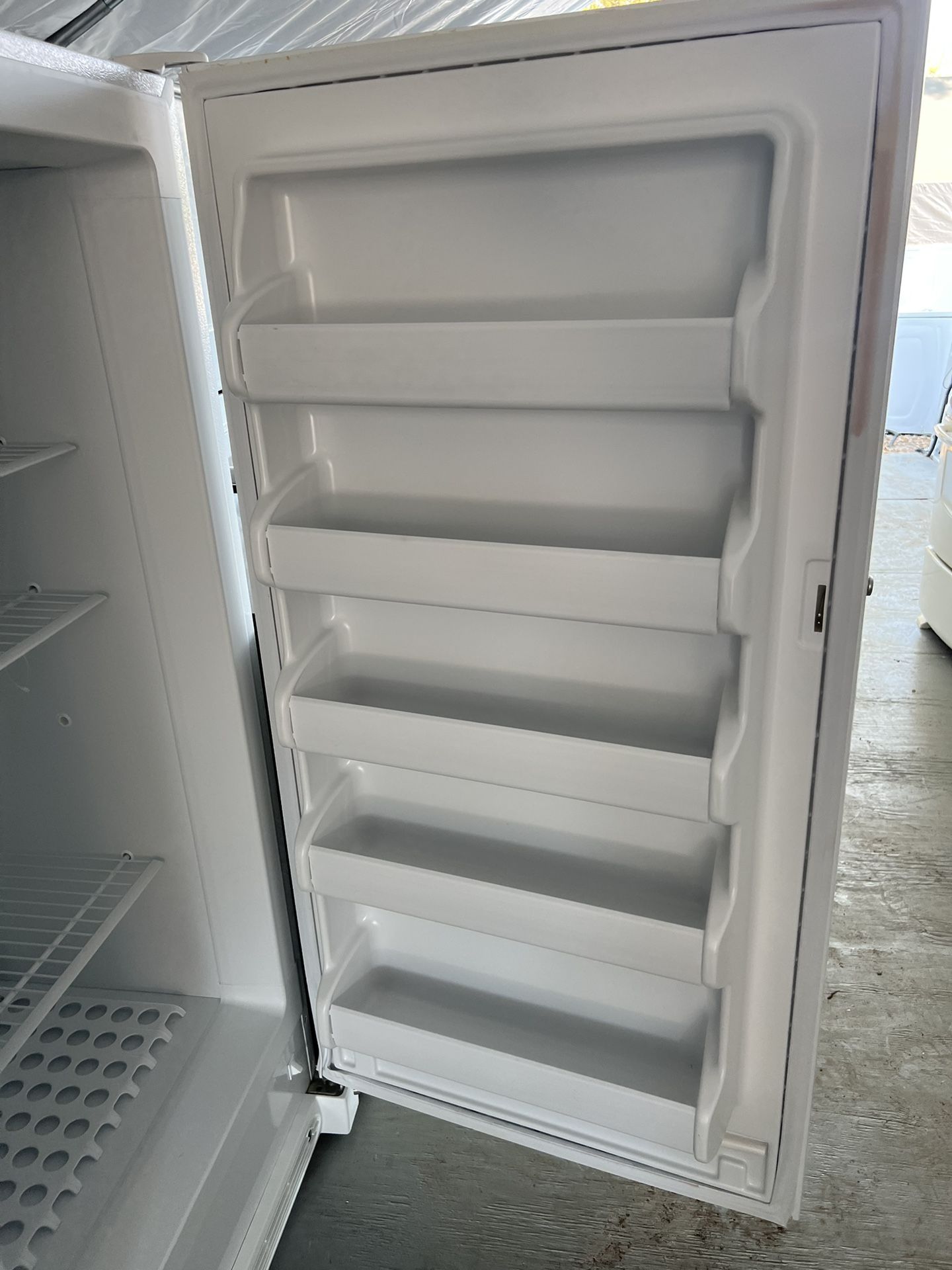 Frigidaire stand up freezer frost free works great 60 day warranty for