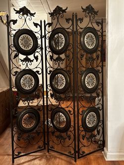 Beautiful Cast Iron Room Divider with Gold detail