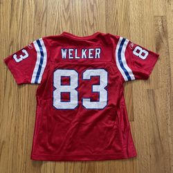 Wes Welker New England Patriots Football jersey Youth Small Reebok Vintage Red