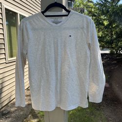 TOMMY HILFIGER LONG SLEEVE SHIRT GREY FOR BOYS