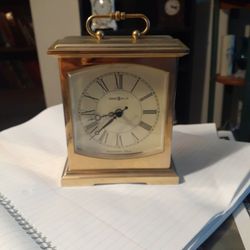  Vintage Howard Miller Brass Clock 