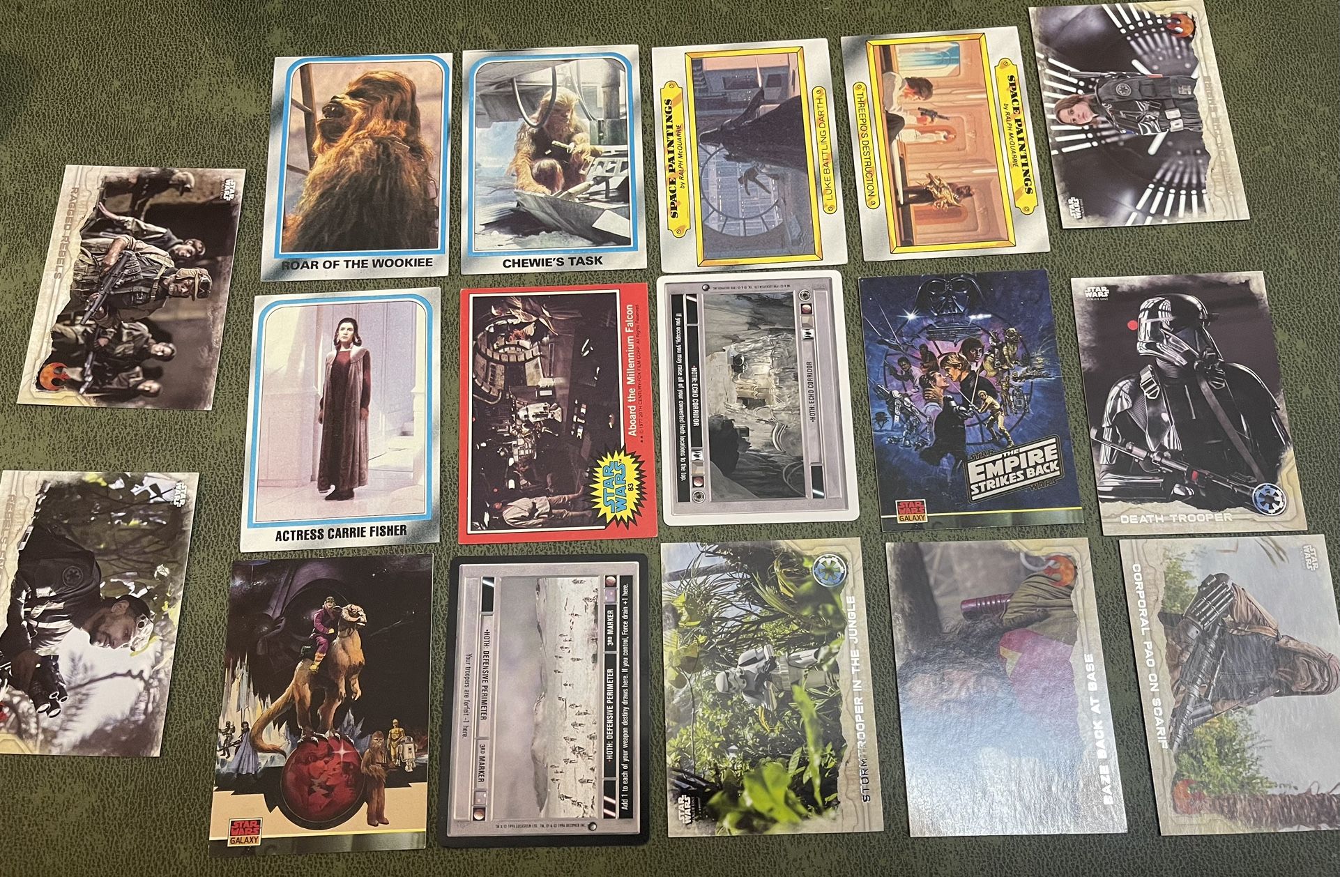 Lot Of 17 Mixed Years Star Wars Cards