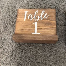 Table Numbers