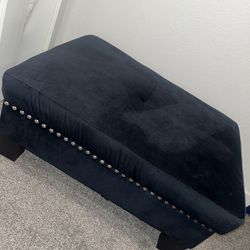 Small Black Ottoman 