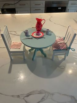 kids Doll Table Set-  American Girl Doll