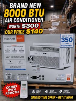 Brand new heavy duty, 8000 BTU air conditioner worth $300