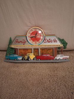 Coca-Cola Family Drive-In Novelty Clock