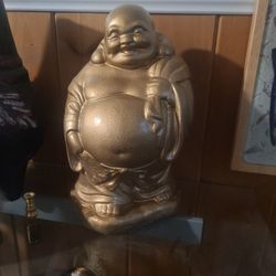 Gold Cement Jolly BUDDAH STATUE