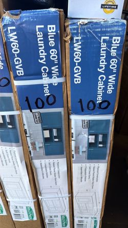 blue laundry cabinet $99 ea