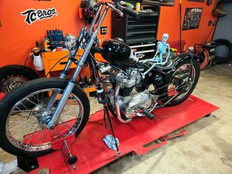 Triumph chopper motorcycle