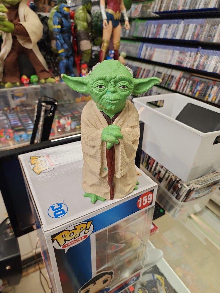 Yoda Hand Puppet Star Wars 1981 Lucas Film White Hair 8" Rubber Vintage