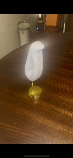 Marble Bird On A Brass Stand 