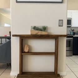 Skinny Rustic Wood Console Table