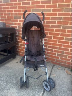 Kolcraft Lightweight Umbrella Stroller Foldable Black Gray Canopy