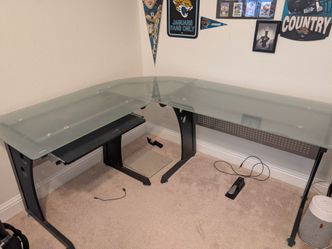 Glass desk
