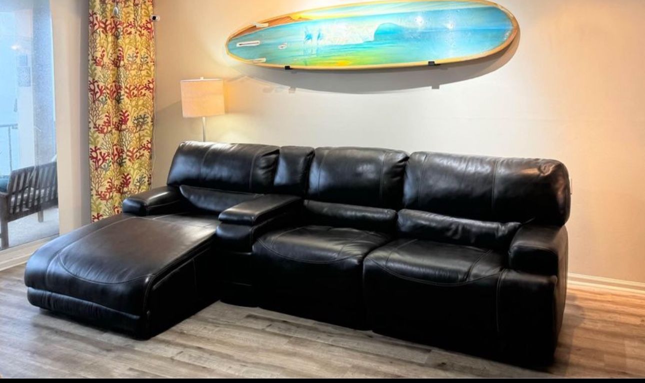 Macy’s leather power sectional Sofa!
