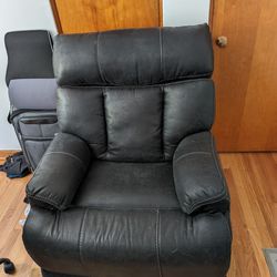Power Recliner Black Leather
