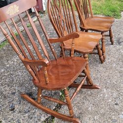 3 Wood Chairs