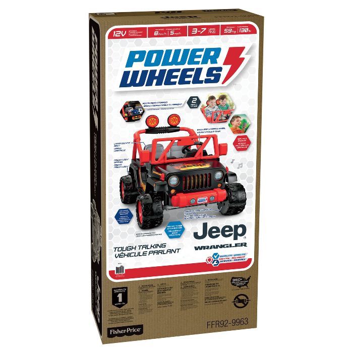 NEW - Talking Power Wheels Jeep Wrangler Ride-on