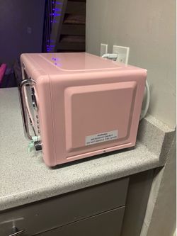 Nostalgia retro series pink microwave