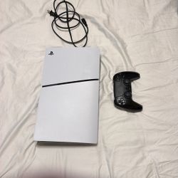 Ps5 Slim Digital Edition With Black Controller