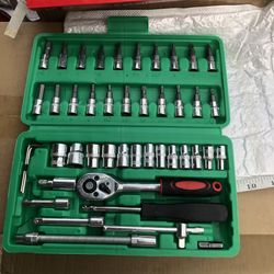 46 pcs Ratchet Socket Tool Set- Household small Repair Kit -small box
