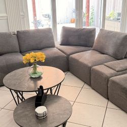 Gray Modular Sofa – Expands for Ultimate Comfort