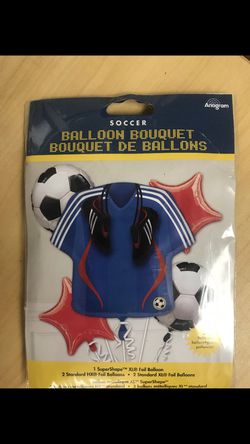 Soccer balloon bouquet