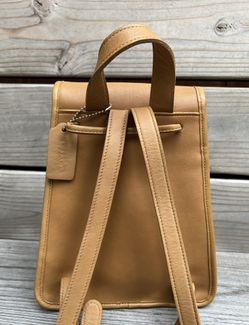 Camel Nickel Vintage Coach leather daypack backpack 9960 for Camel Nickel Vintage Coach leather daypack backpack 9960 for