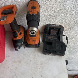 Drills And Charger With Batteries 
