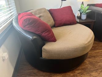 Sofa, Swivel Cuddle Chair & Ottoman Set