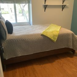 Queen Sized Bed Frame/Mattress & Matching Tall Dresser - Weston 33326 $300