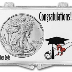 2024 Silver Eagle In Graduation Holder