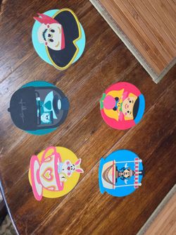 Disney Jerrod Maruyama Kingdom of Cute Coaster Set PVC 6 Pc Open Box No Box